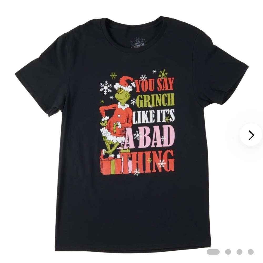 🆕️🎄BLACK - THE GRINCH - 'YOU SAY GRINCH LIKE IT'S A BAD THING' TEE🎄